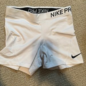 White nike pros